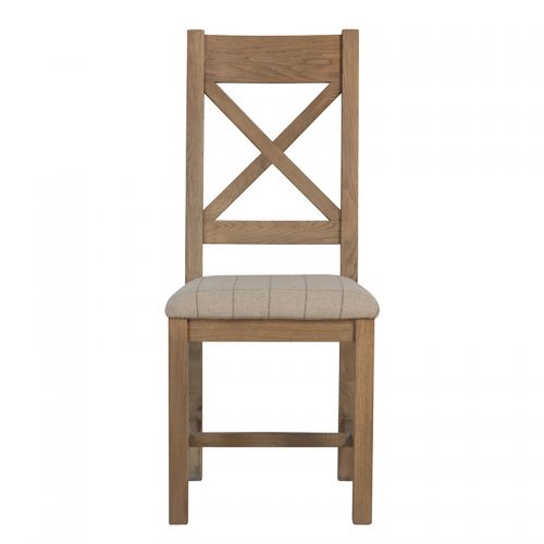 Holly Cross Back Dining Chair (Natural Check)
