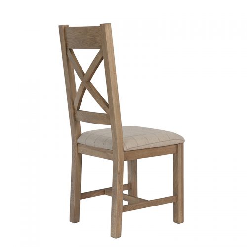 Holly Cross Back Dining Chair (Natural Check)