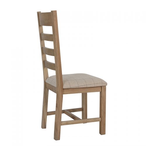 Holly Slatted Back Dining Chair (Natural Check)