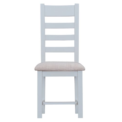Michigan Ladder Back Chair Fabric Seat (grey)