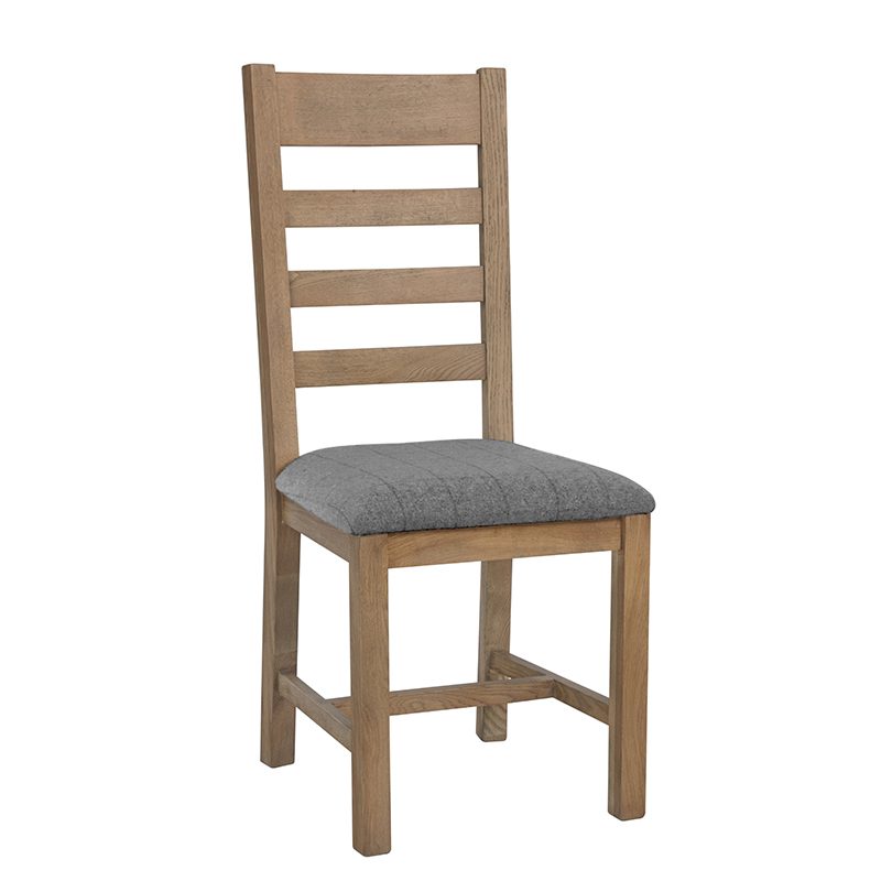 Holly Slatted Back Dining Chair (Grey Check)
