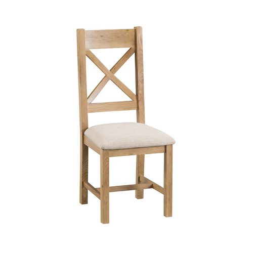 Sherwood Cross Back Chair Fabric Seat