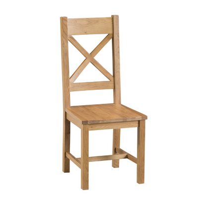 Sherwood Cross Back Chair Wooden Seat