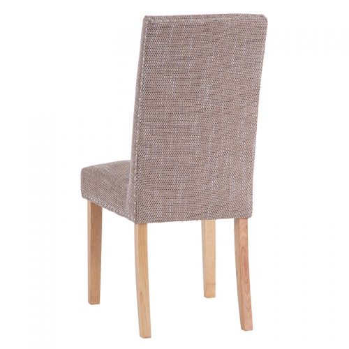 Studded Dining Chair with Tweed Fabric