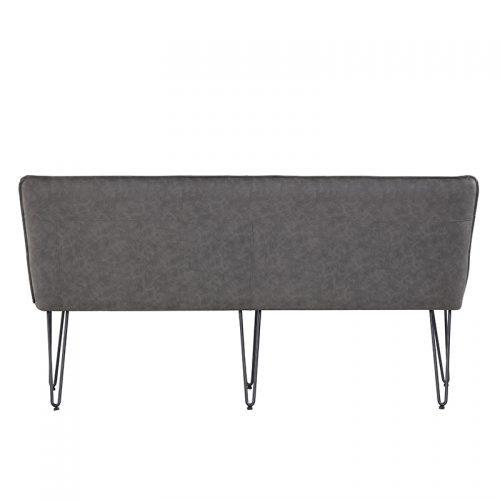 1.8m Studded Back Bench with Hairpin Legs (Grey)