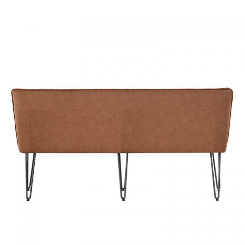 1.8m Studded Back Bench with Hairpin Legs (Tan)