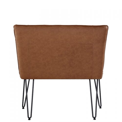 90cm Studded Back Bench with Hairpin Legs (TAN)