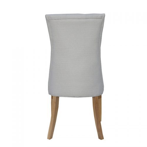 Curved Button Back Chair (Natural)