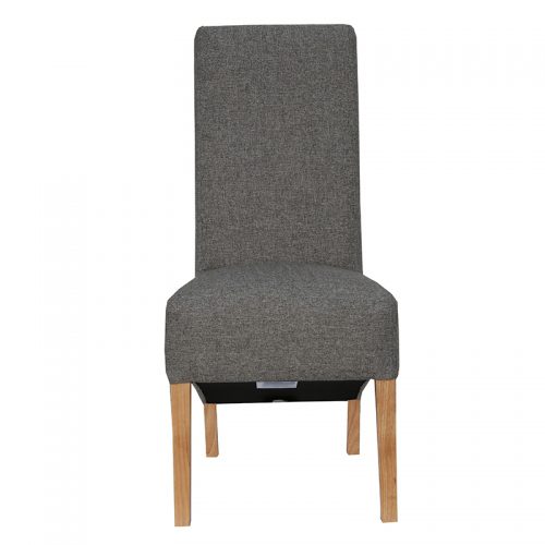 Scroll Back Fabric Chair (Dark Grey)