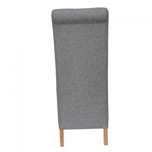 Scroll Back Fabric Chair (Light Grey)