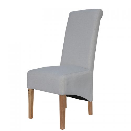 Scroll Back Fabric Chair (Natural)