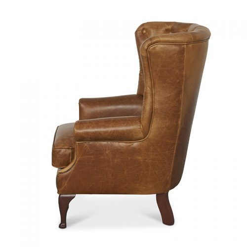 Wing Wrap Chair - Brown Cerato