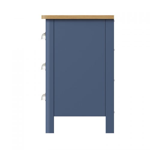 Ratho Blue 3 Drawer Bedside Cabinet