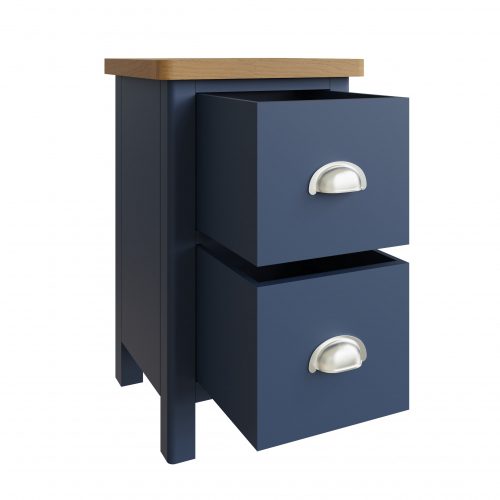 Ratho Blue 2 Drawer Bedside Cabinet