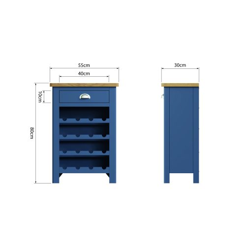 Ratho Blue Wine Cabinet