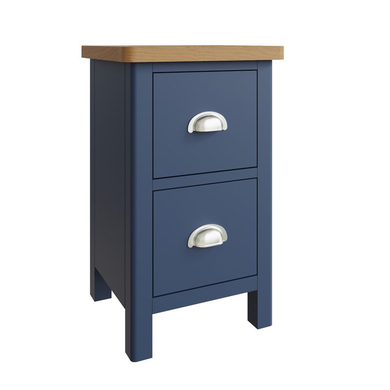 Ratho Blue 2 Drawer Bedside Cabinet