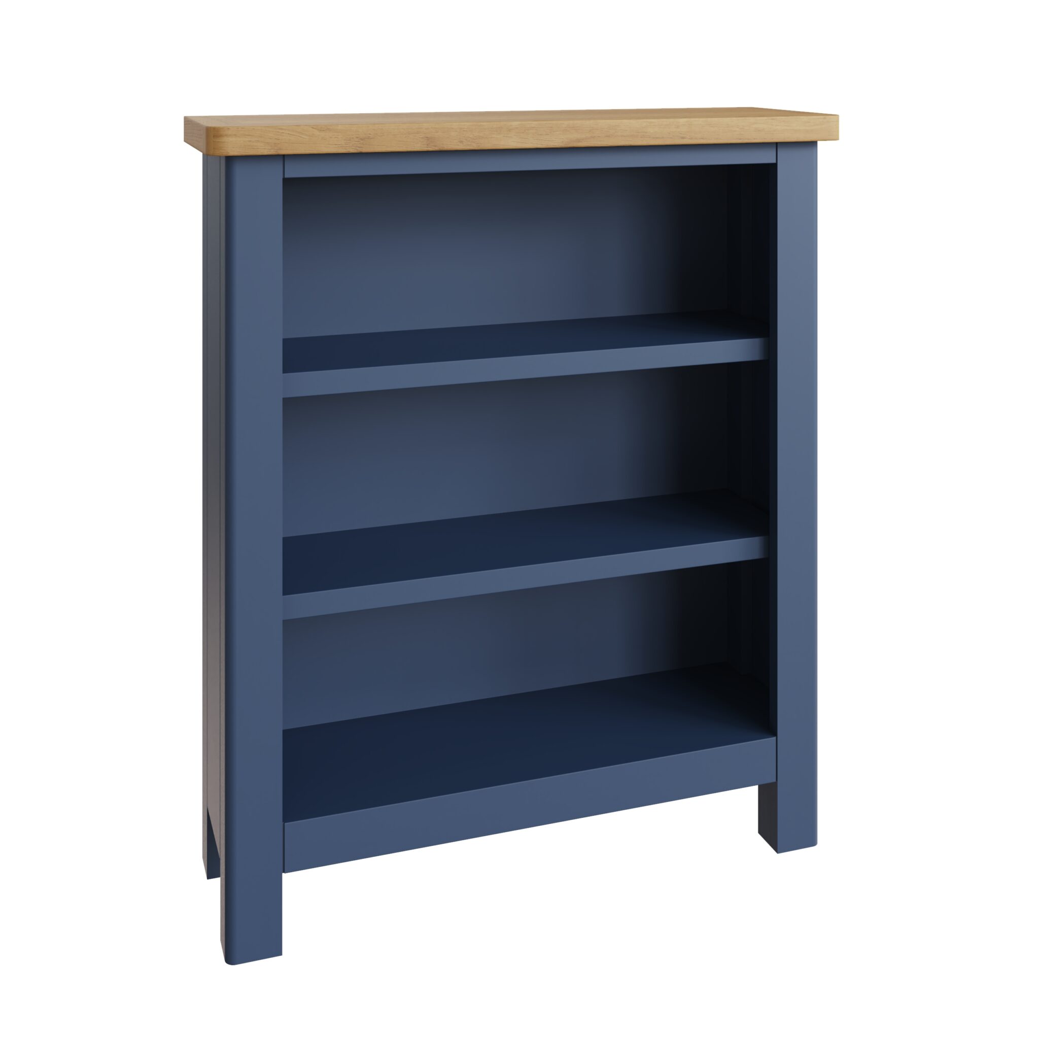 Ratho Blue Small Wide Bookcase