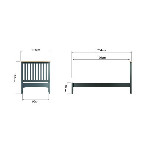 Gala 3ft Bed Frame (Grey Painted)