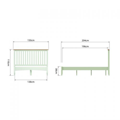 Gala 4ft 6 Bed Frame (White Painted)