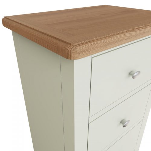 Gala 5 Drawer Narrow Chest (White Painted)
