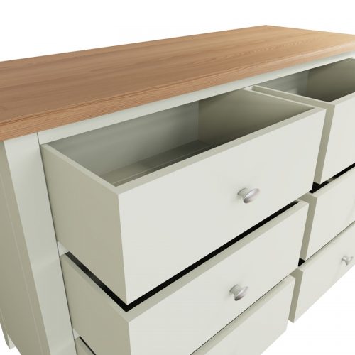 Gala 6 Drawer Chest (White Painted)
