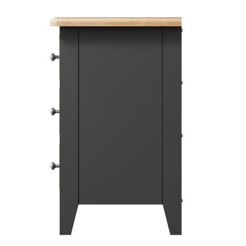 Gala 3 Drawer Bedside Cabinet (Grey Painted)